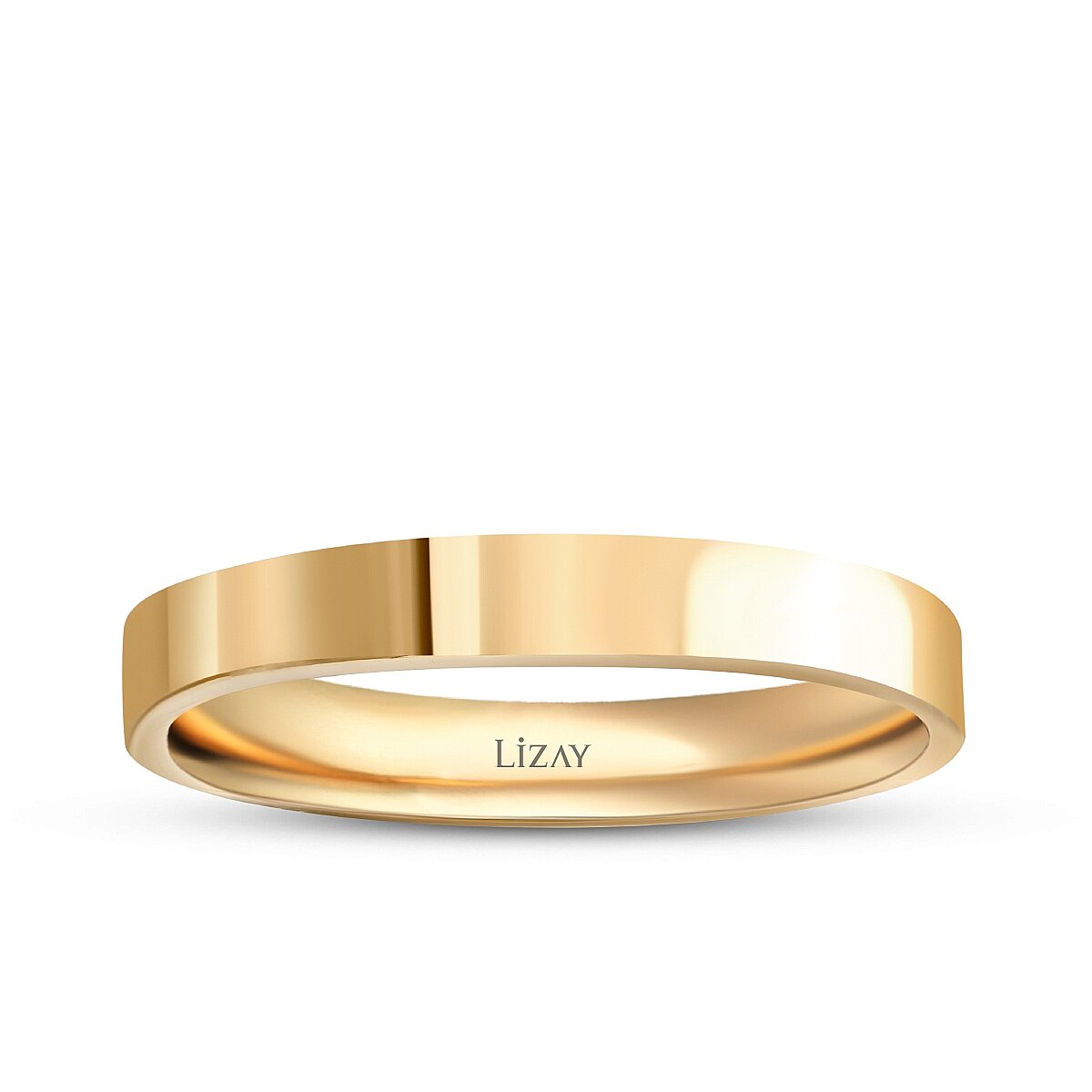 His and Hers Gold Wedding Band Set