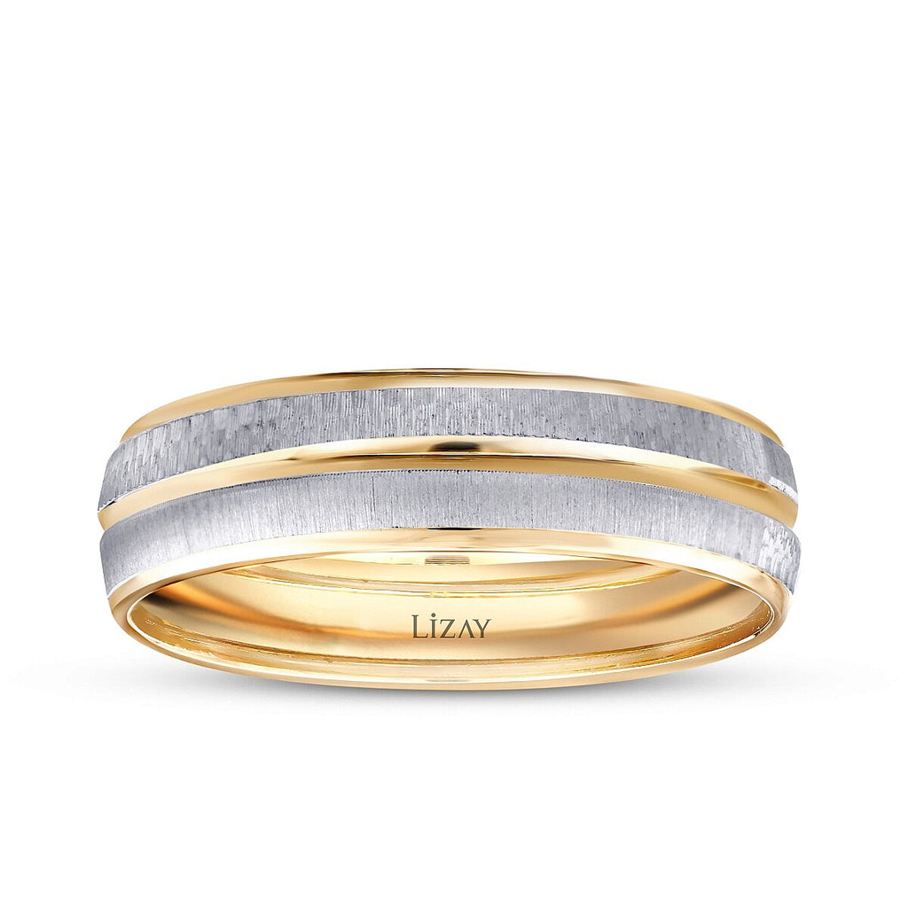His and Hers Design Gold Wedding Band Set