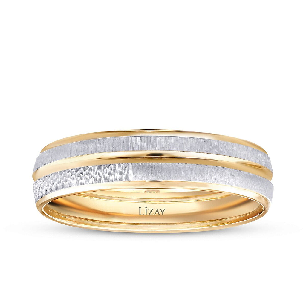 His and Hers Design Gold Wedding Band Set