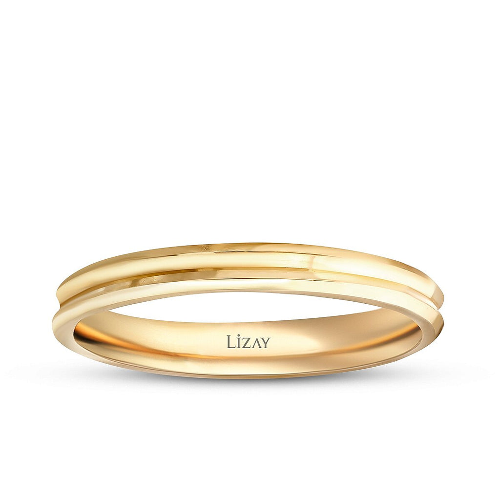 His and Hers Design Gold Wedding Band Set