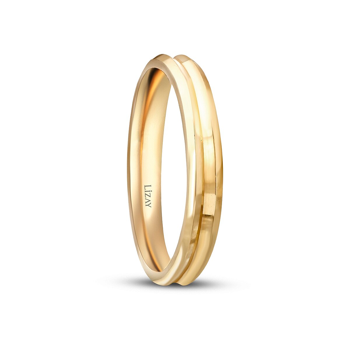 His and Hers Design Gold Wedding Band Set