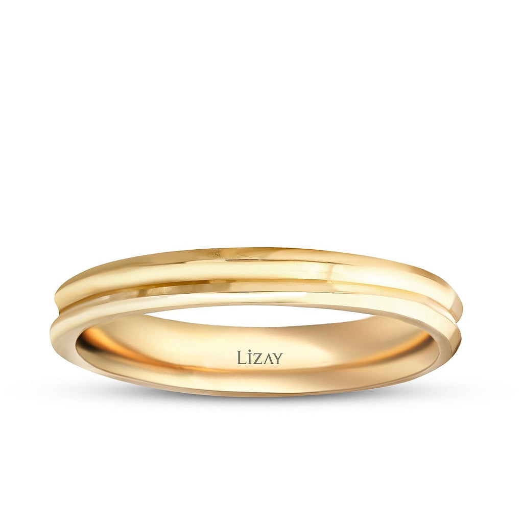His and Hers Design Gold Wedding Band Set