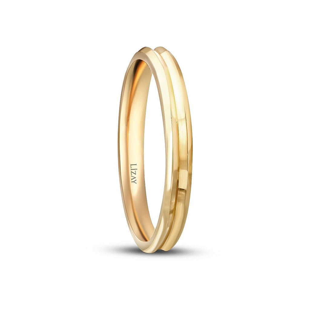 His and Hers Design Gold Wedding Band Set