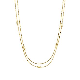 Gold Dual Rhythm Pendant Necklace