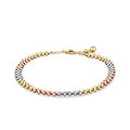 Gold Three-Tone Ball Bead Bracelet