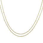 Gold Double Elegance Pendant Necklace