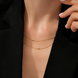 Gold Dual Rhythm Pendant Necklace