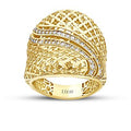 Gold River of Sparkle Statement Ring