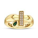 Gold Buckle Band Ring