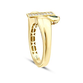 Gold Buckle Band Ring