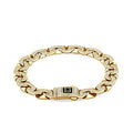 Gold Accented Curb Chain Bracelet