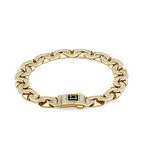 Gold Accented Curb Chain Bracelet