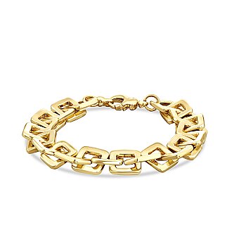 Gold Square Link Chain Bracelet