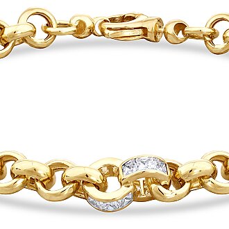 Gold Accented Doc Chain Bracelet
