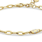 Gold Oval Rhythm Cuff Bracelet