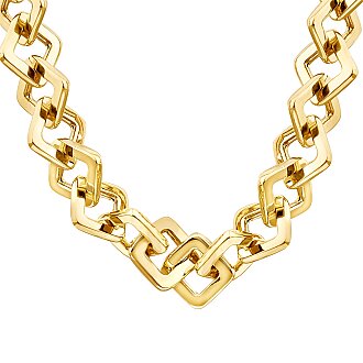 Gold Square Love Choker Necklace