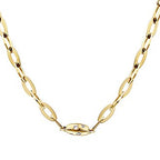 Gold Flush Set Pendant Necklace