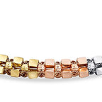 Gold Three-Tone Sparkle Bracelet