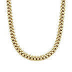 Gold Ball Bead Braided Choker Necklace
