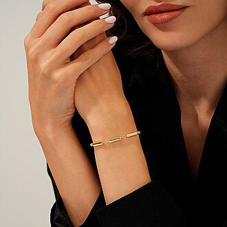 Gold Bar Chain Bracelet