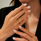 Gold Curb Chain Ring