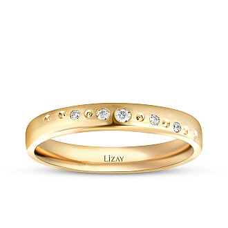 Gold Sparkle Women's Wedding Band