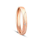 Gold Accented Rose Women's Wedding Band