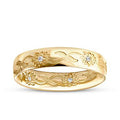 Gold Patterned Women's Wedding Band