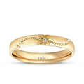 Gold Accented Women's Wedding Band
