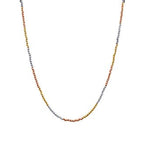 Gold Multi-Color Ball Bead Chain Necklace