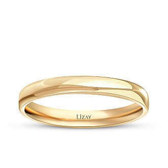 His and Hers Elegant Gold Wedding Band Set