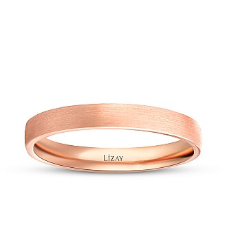 His and Hers Accented Rose Gold Wedding Band Set