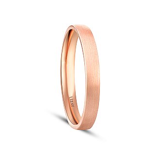 His and Hers Accented Rose Gold Wedding Band Set