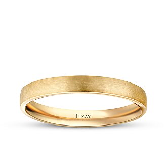 His and Hers Accented Gold Wedding Band Set