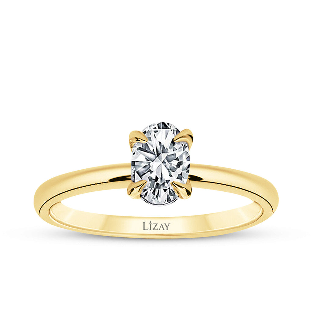 0,80 Carat Diamond Oval Solitaire Engagement Ring