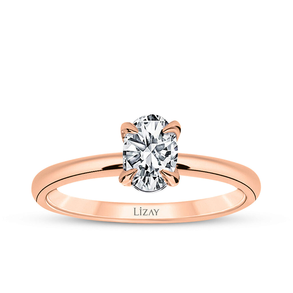0,80 Carat Diamond Oval Solitaire Engagement Ring