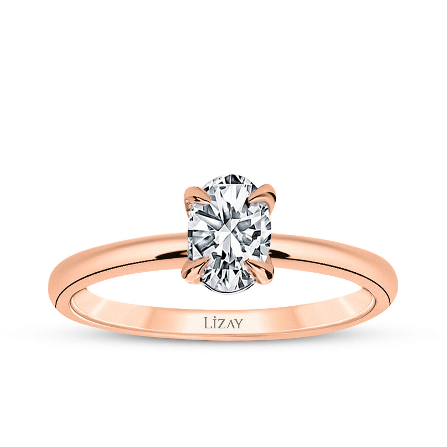 0,80 Carat Diamond Oval Solitaire Engagement Ring