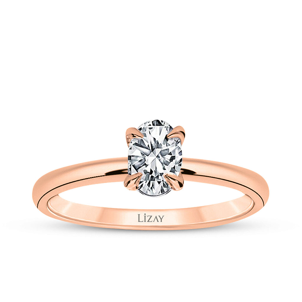 0,50 Carat Diamond Oval Solitaire Engagement Ring