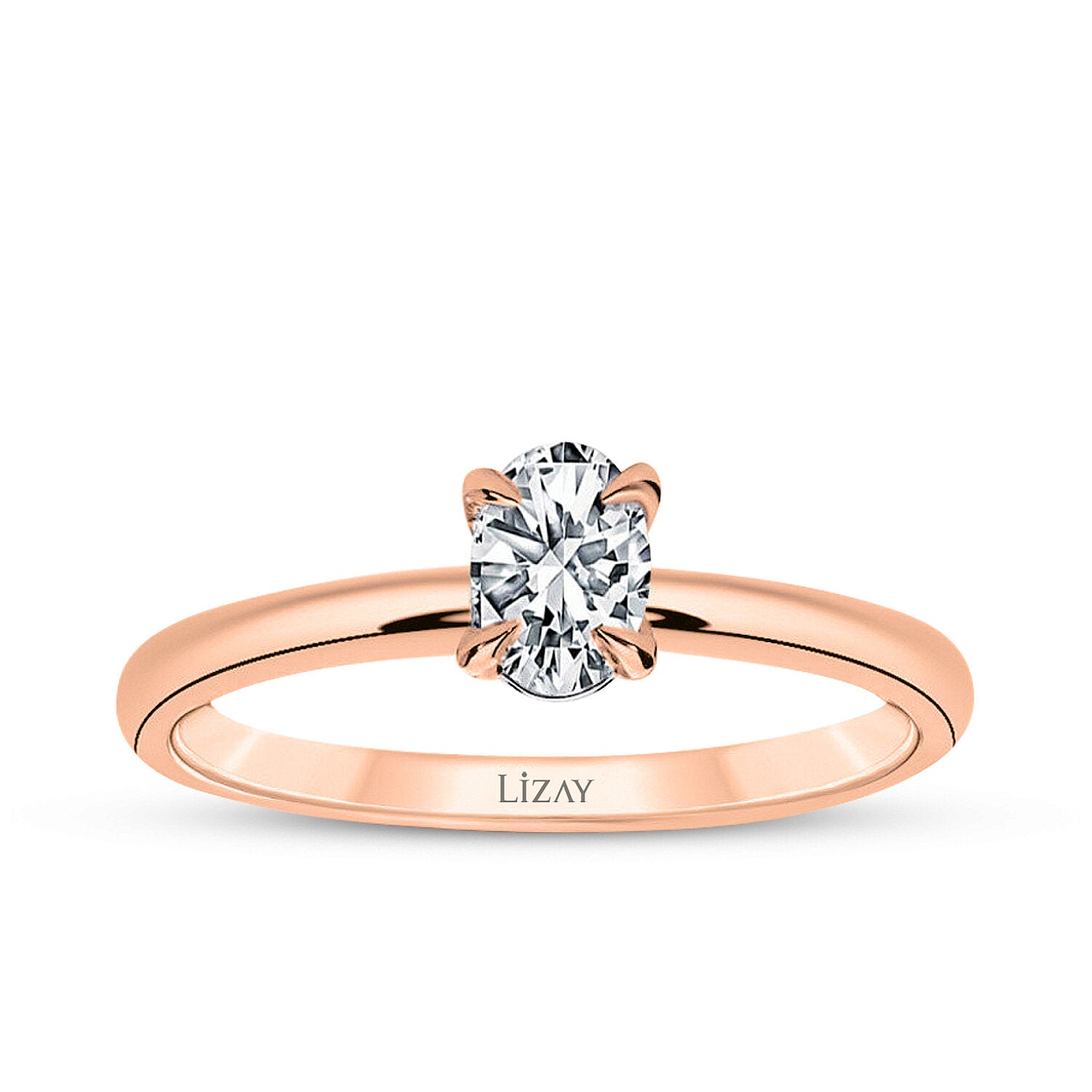 0,40 Carat Diamond Oval Solitaire Engagement Ring