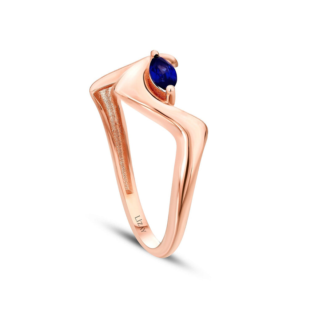 0,18 Carat Sapphire Design Ring
