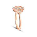 0,71 Carat Diamond Morganite Ring