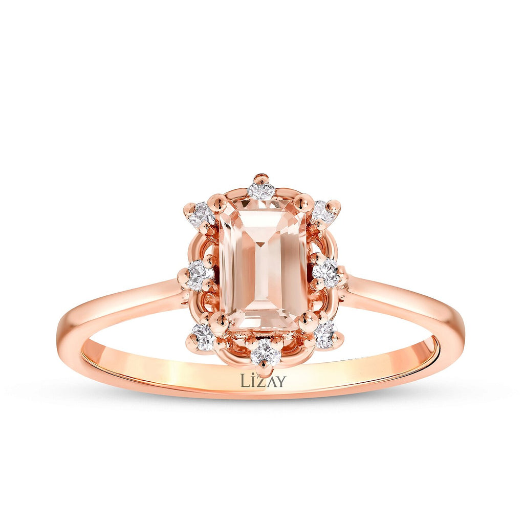 0,60 Carat Diamond Morganite Ring