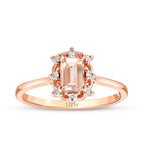 0,60 Carat Diamond Morganite Ring