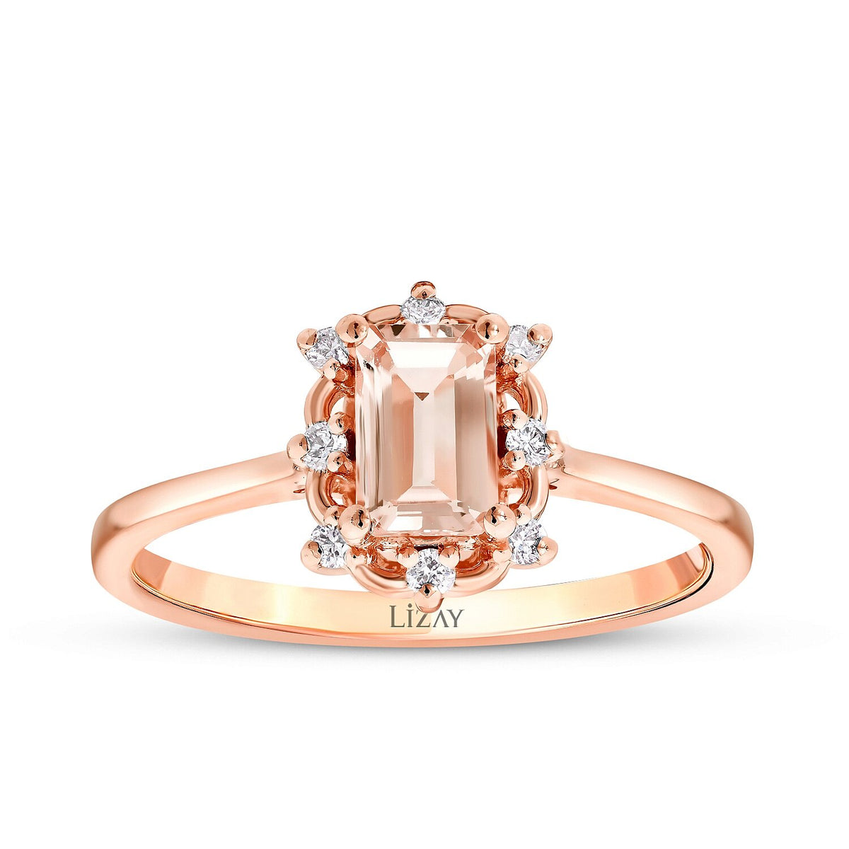 0,60 Carat Diamond Morganite Ring