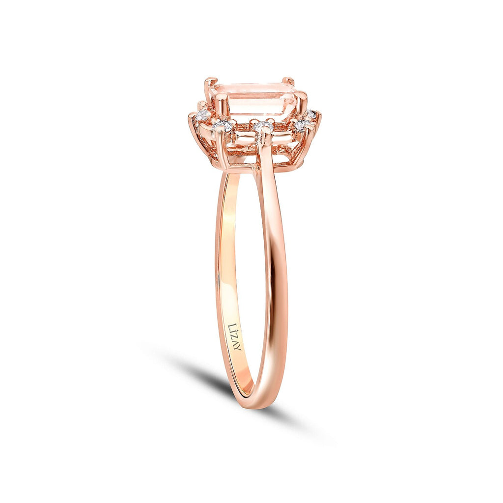 0,60 Carat Diamond Morganite Ring