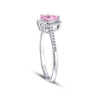 0,52 Carat Diamond Pink Sapphire Ring
