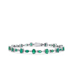 5,28 Carat Diamond Emerald Bracelet