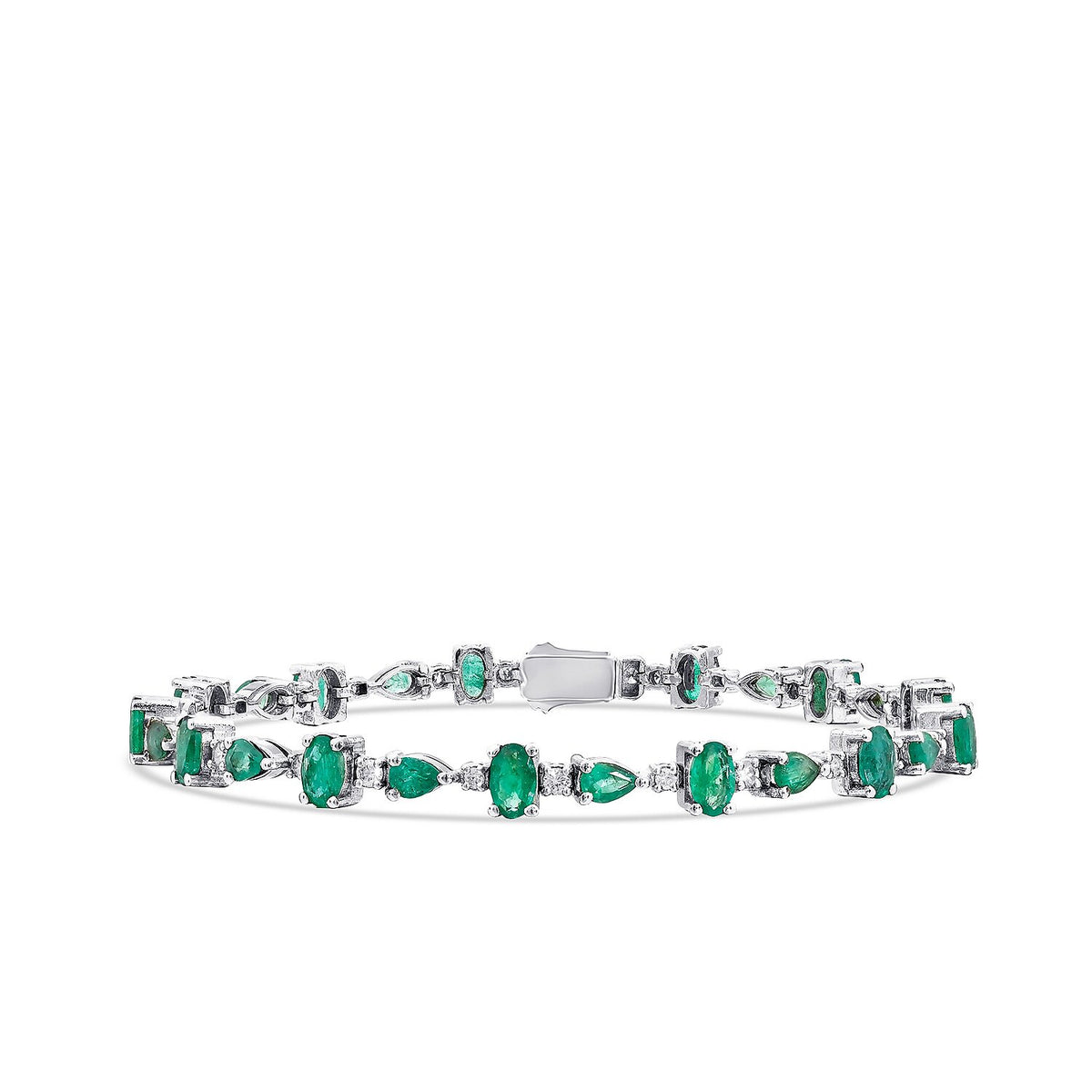 5,28 Carat Diamond Emerald Bracelet