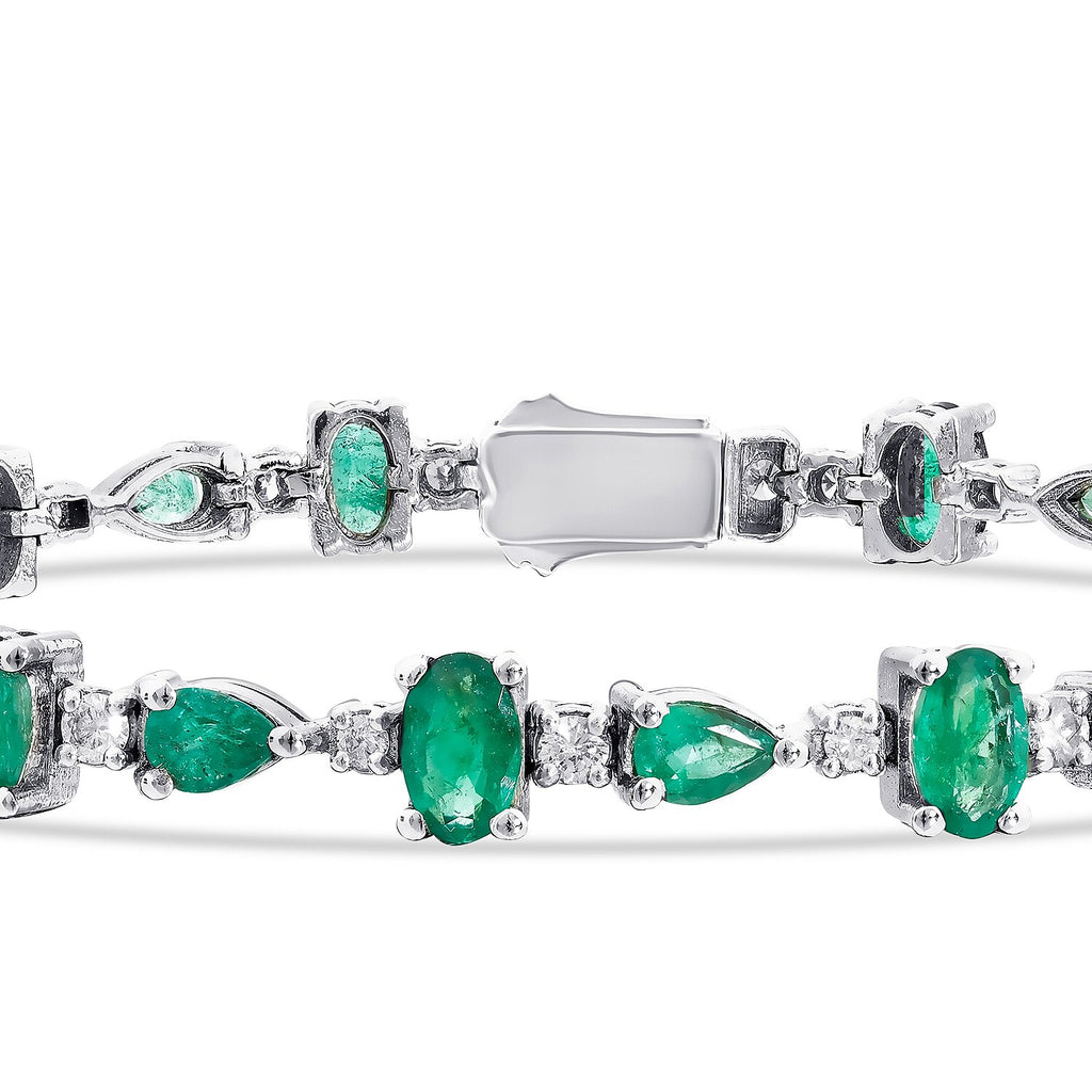 5,28 Carat Diamond Emerald Bracelet