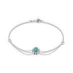0,53 Carat Diamond Emerald Bracelet